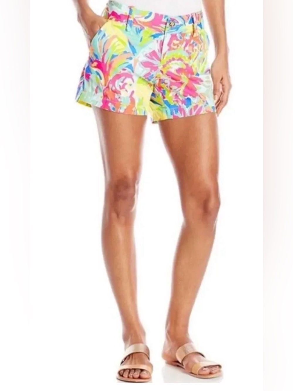 Lilly Pulitzer The Jayne Short Floral Shorts Pink & Blue Size 2